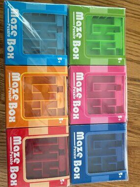6 Pack Money Maze Puzzle Box for Cash Gift, Puzzle Money Holder